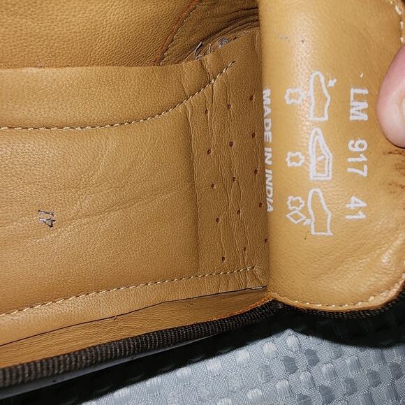 LANGUAGE EUC MENS SIZE 41 US 9.5 SHAAN 100% LEATHER LOAFERS SLIPON SHOES - Picture 5 of 10